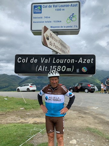 André était sur l’Étape du tour de France au col du Portet.